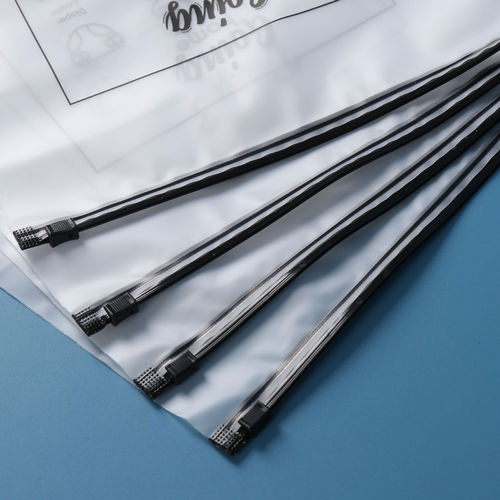 Transparent CPE Zipper Bag for Clothing, Zipper Pouch for Clothes, Underwear and Socks, Sandpaper Zipper Bag with Custom Logo Printing