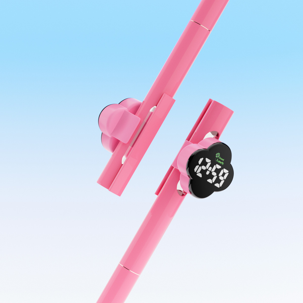 New Four-Leaf Clover Pen Cover for Student Exams, Creative Clock to Read Time, Silent Electronic Watch Wholesale