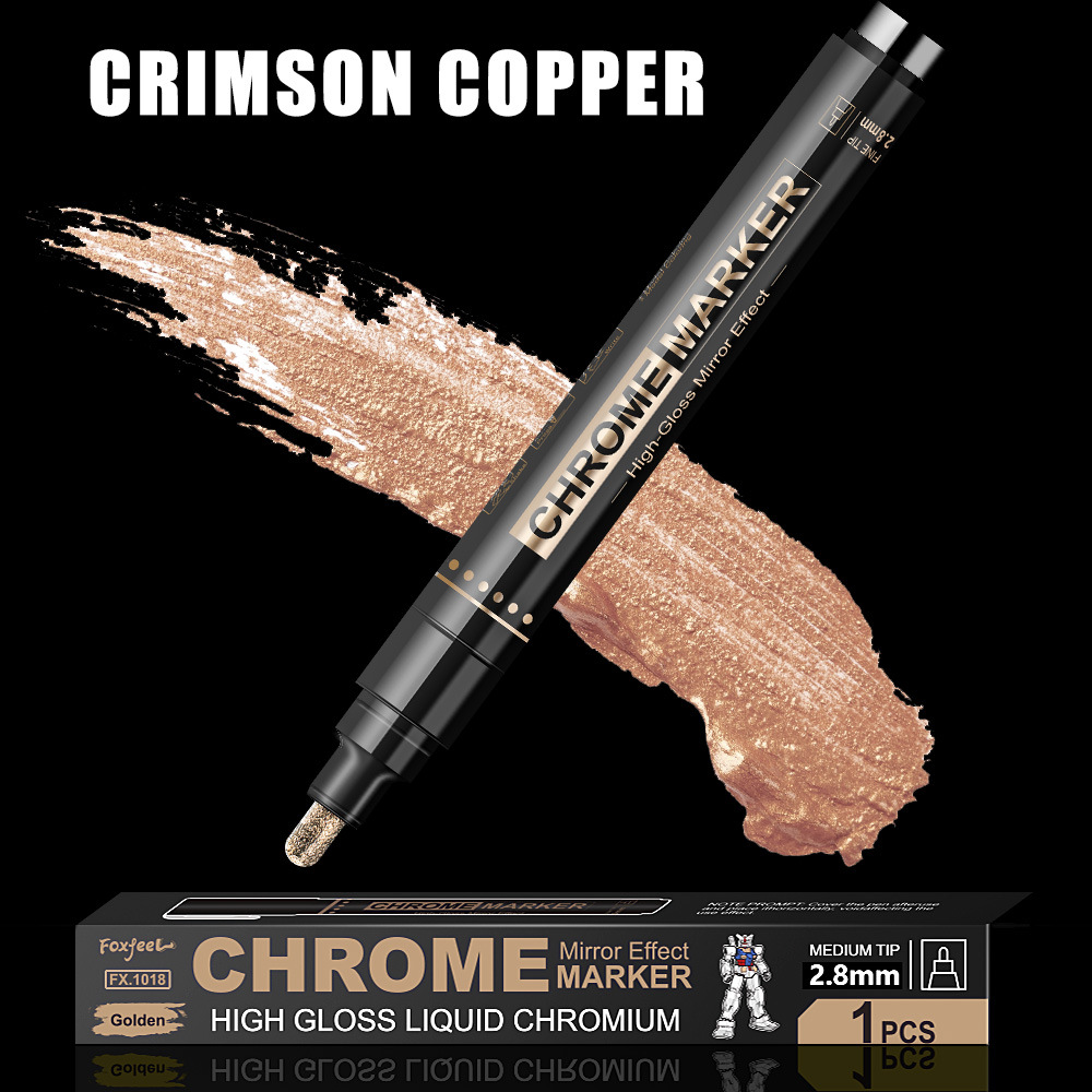 Modelo de cromado de lápiz de marca de alta calidad de color de relleno DIY lápiz de pintura de metal de espejo impermeable lápiz de pintura de uñas resaltado