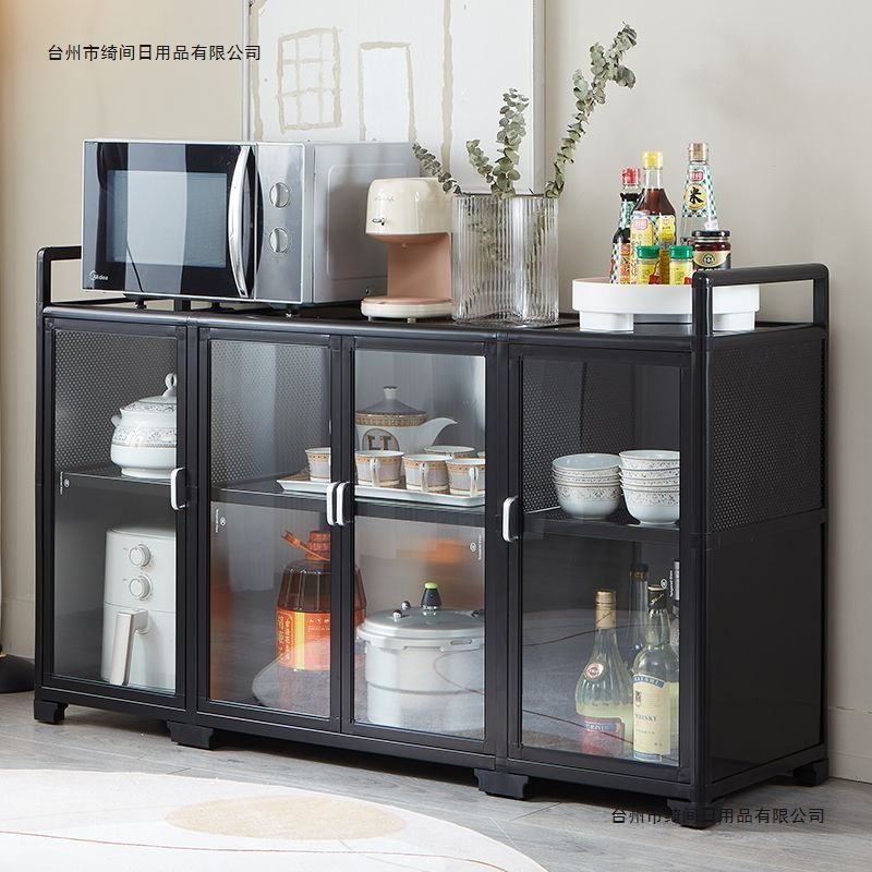 Sideboard Cupboard Home Kitchen Storage Cabinet Storage Cabinet Aluminum Alloy Cabinet Multi-Functional Storage Cabinet Tea Cabinet