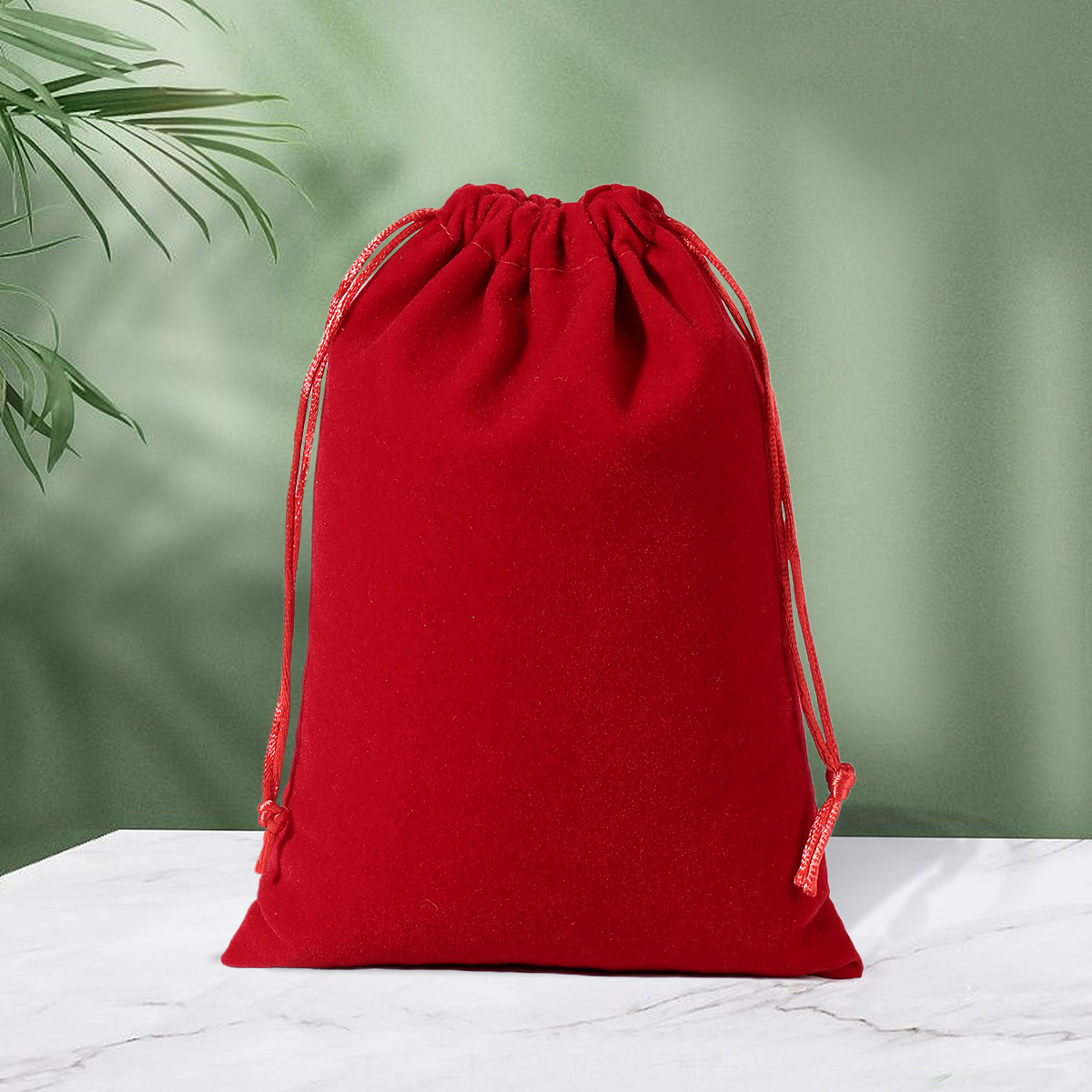 Bolsa de franela con cordón, auriculares, bolsa de embalaje de joyería, bolsa de tela de almacenamiento de joyería, bolsillo con cordón de franela negra al por mayor