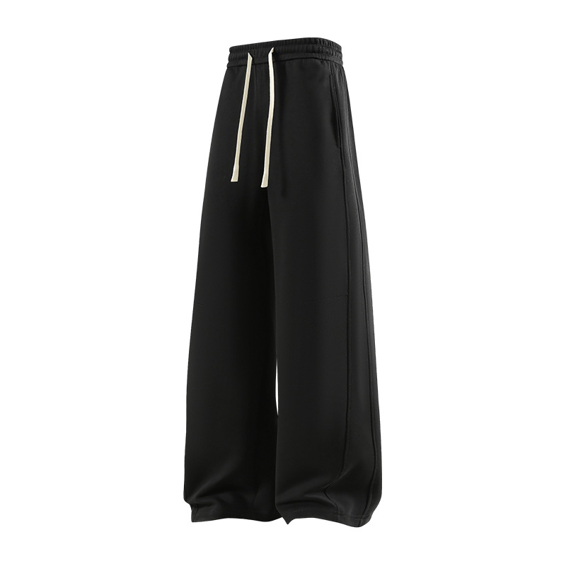 Pantaloni larghi da uomo dal taglio rilassato – Pantaloni dritti in morbido misto cotone per un abbigliamento casual_voghion.com