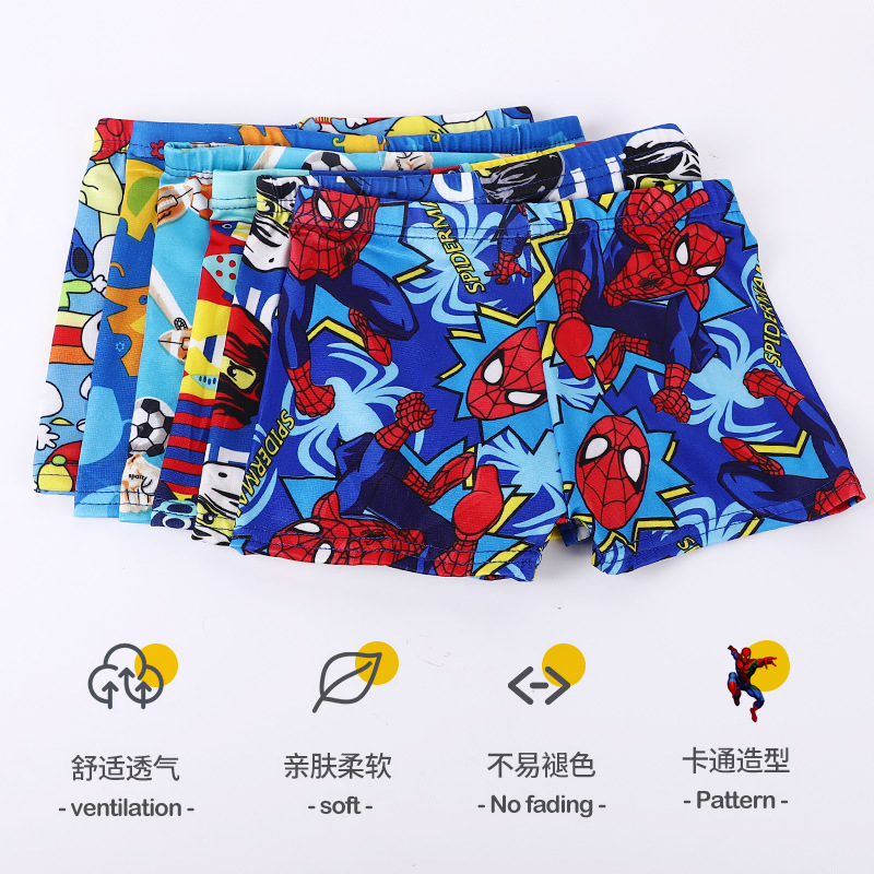 Children's swimming trunks cute cartoon printed boxer boys swimming trunks hot spring beach trunks swimming trunks manufacturers wholesale
