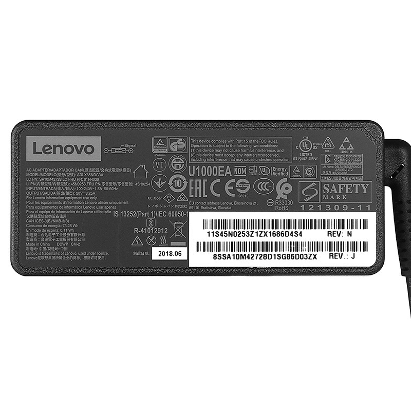 電源アダプタ、ラップトップ充電器、ラップトップ充電ケーブル 20V3.25A 65W スクエアポートに適しています。|undefined