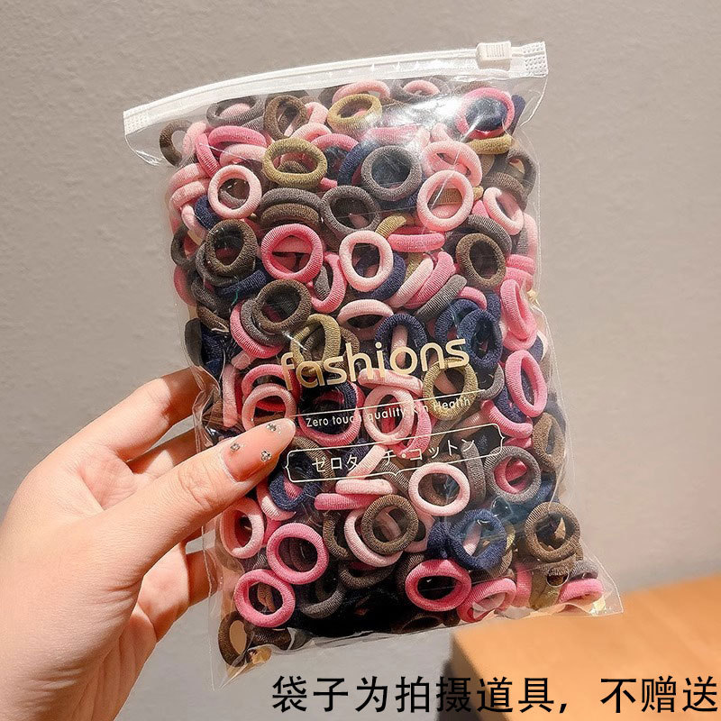 Cuerdas de cabeza de alta elasticidad duradera niñas delicadas anillo de cabello de alta calidad cuerdas de cabello de cola de caballo atadas de cabello correa cubierta de cuero