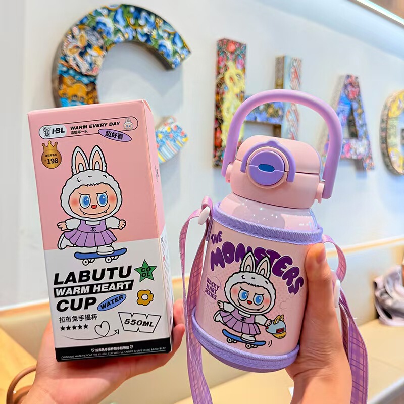 卡通幼儿园保温杯316不锈钢高颜值萌趣小学生儿童便携吸管保温杯|undefined