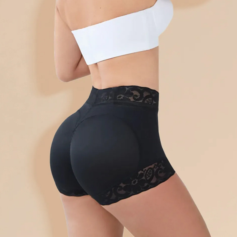 Nueva Europa y América más el tamaño de la cadera levantamiento del vientre que forma los pantalones Butt Shaper Body Shaping apretado Mediados de cintura Boxer pantalones de cintura de plástico
