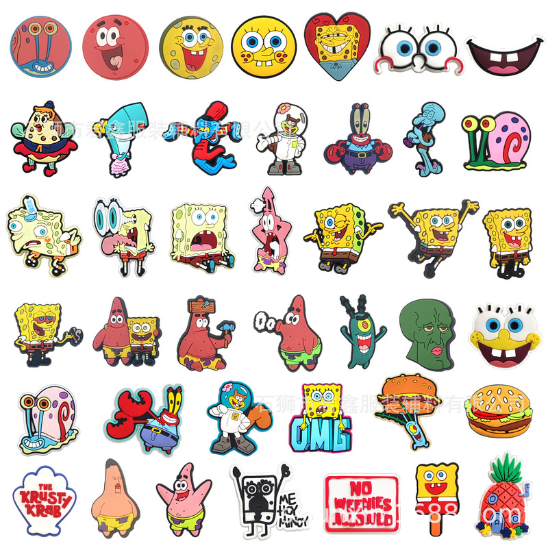 Spongebob Shoe Charms, Clog Shoe Charms, Amazon Spongebob Shoe Charms in Stock
