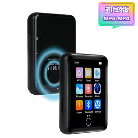 跨境版金属插卡mp3播放器蓝牙触模屏学生mp4随身听无损音乐可外放