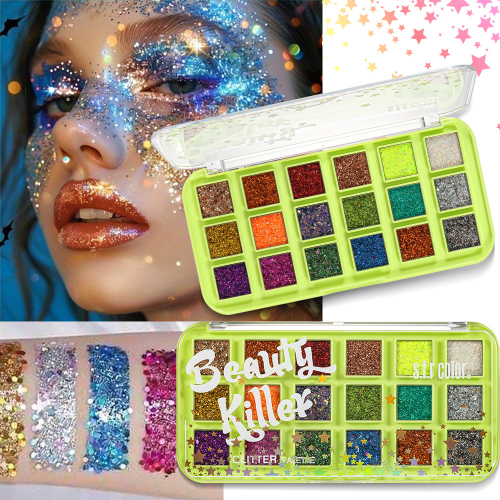 s.f.r color transfronterizo para el maquillaje del escenario super flash brillante sombra de ojos disco de maquillaje al por mayor barato al por mayor