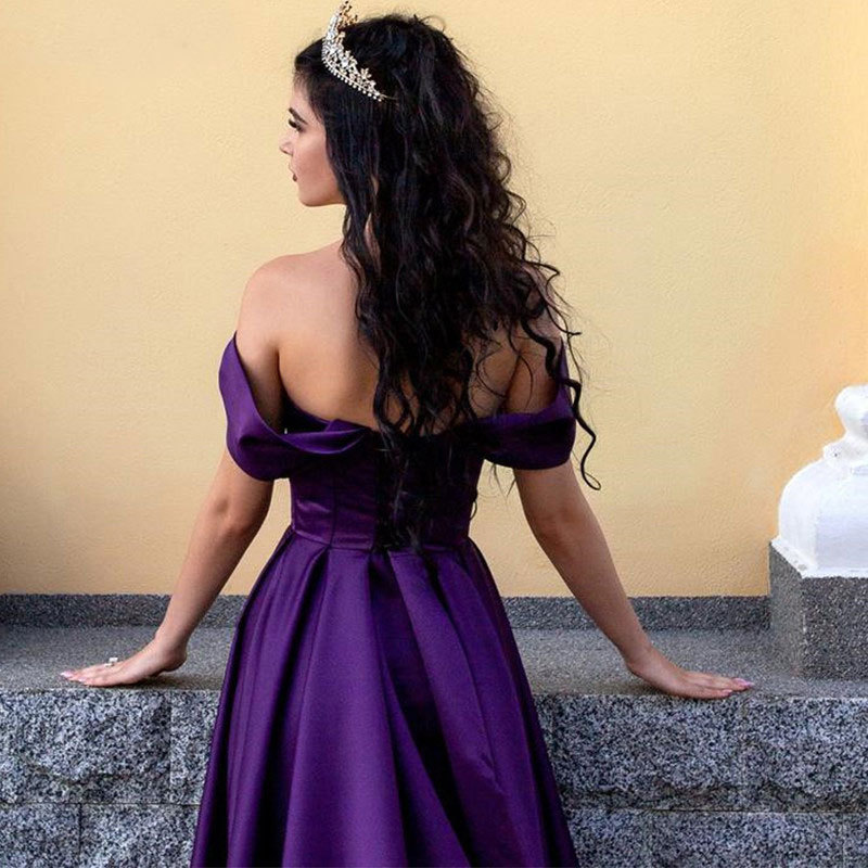 Europa y América del Comercio Exterior Amazon AliExpress deseo nuevo Satén de las mujeres con cuello en V vestido de noche largo adelgazamiento sexy