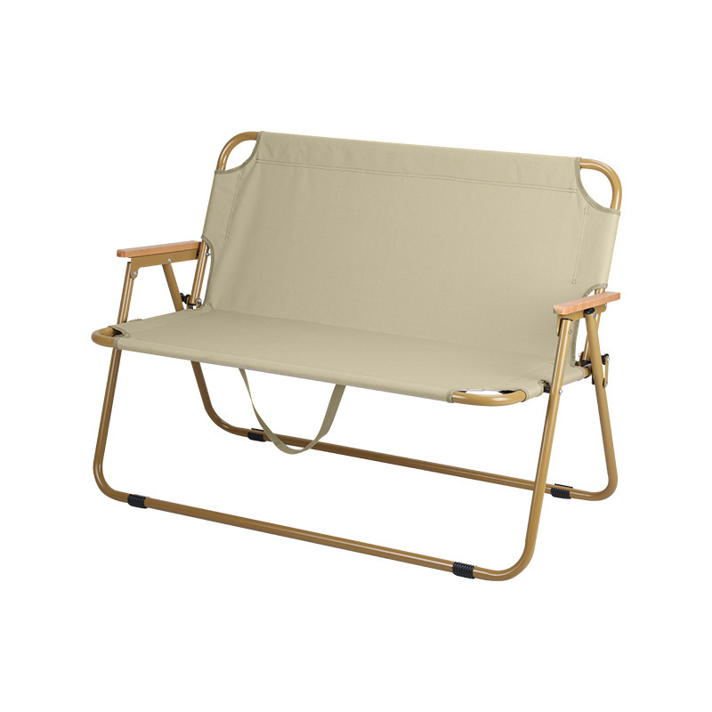 露营休闲靠背折叠椅 加厚牛津布沙滩椅 户外便携式可折叠双人椅子