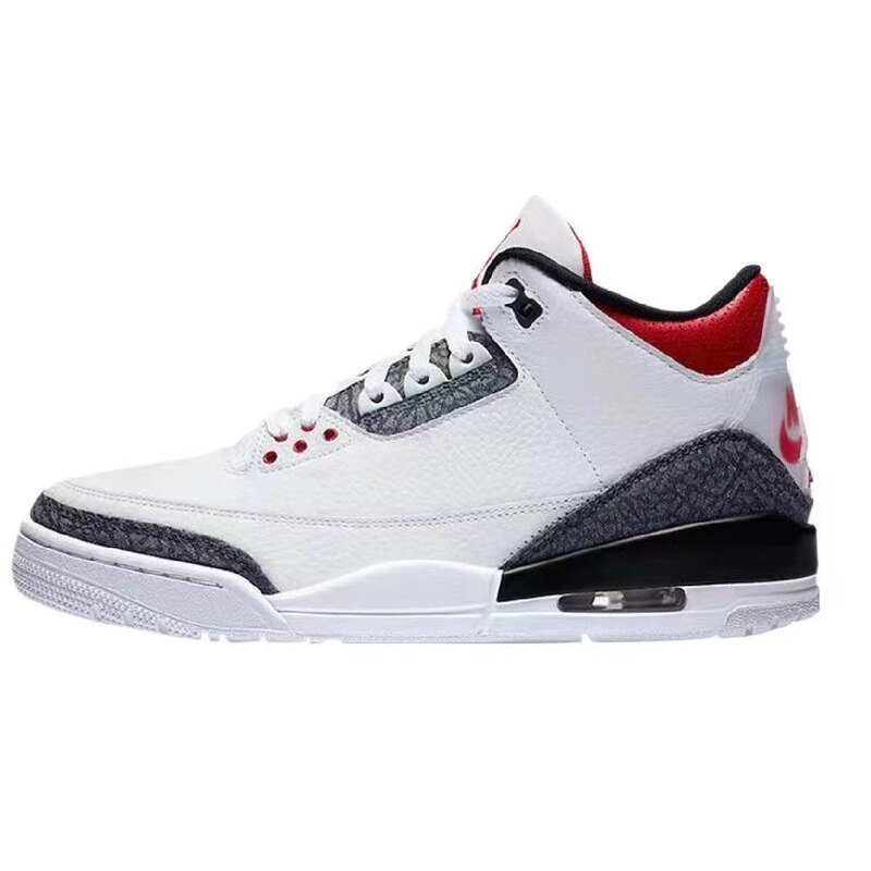 莆田靴工場国境を越えた直接供給 aj3 藤原ヒロシ ホワイトセメント ホワイトキャット クロワッサン 3 男女兼用カジュアルバスケットボールシューズ|undefined