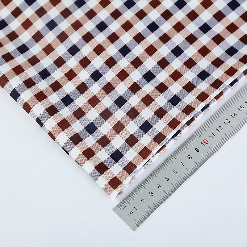 Impresión y teñido tela de poliéster a cuadros ins estilo moda ropa de mujer Camisa Pantalones Falda sombrero zapatos tela