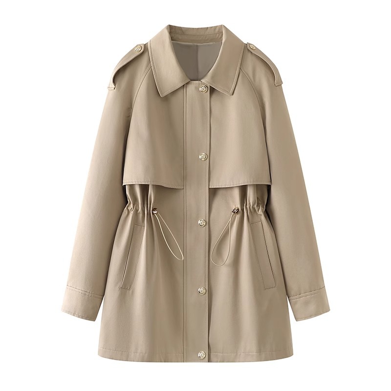 Trench coat for women British style 2024 spring new popular high-grade small hot coat this year