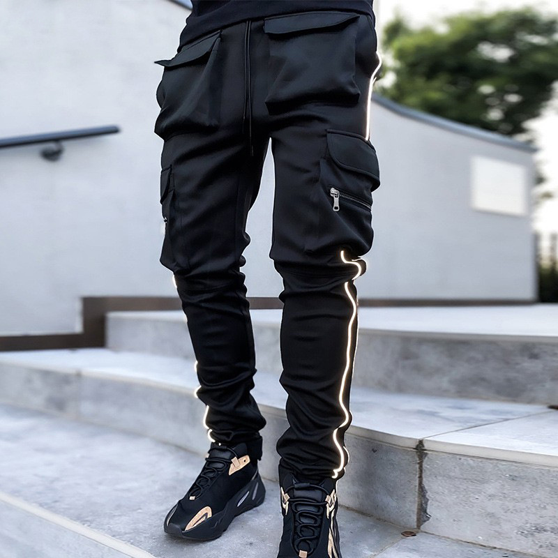 Foreign Trade Spring and Autumn Season Men's Casual Pants Fashion Brand Large Straight Leg Sports Pants Men's Multi Pocket Small Foot Pants
