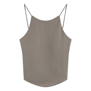 French chic white camisole women's inner wear summer bottoming with chest pad outer wear sleeveless short top clothes