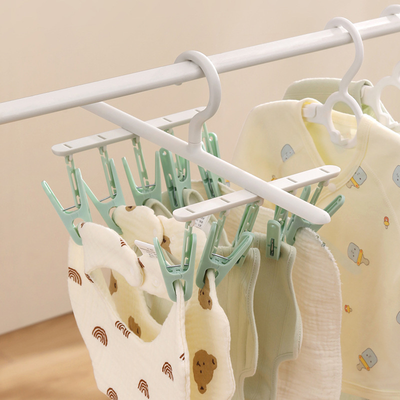 New multi-functional hanging socks drying rack dormitory home rotatable balcony multi-clip underwear hanging underwear artifact