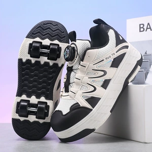 Двухколесные туфли Heelys для девочек, новые весенние взрывные коньки на колесиках 2025 года для детей, детей среднего и старшего возраста.