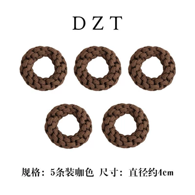 Hair Tie for Women, Non-Slip, Saç üçün rezinlər - brown-five-pack
