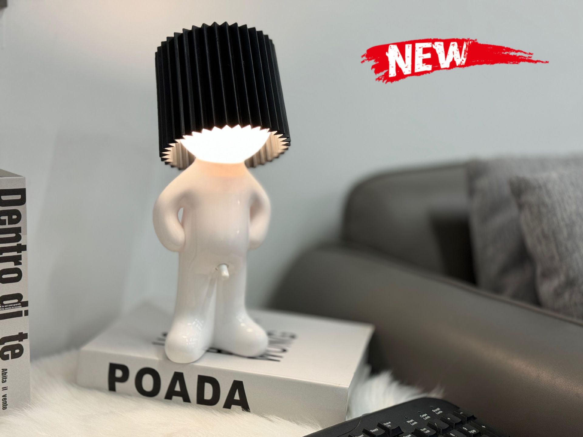 Shy Boy Night Light With Two-level Brightness Bedside Lamp_voghion.com