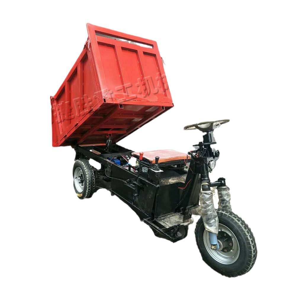 camión de carga doméstico fertilizante de tierras de cultivo camión de descarga de tres ruedas de construcción de piedra de arena diesel pequeño tres ruedas