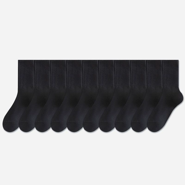 Mid-tube pile socks- 【Black】