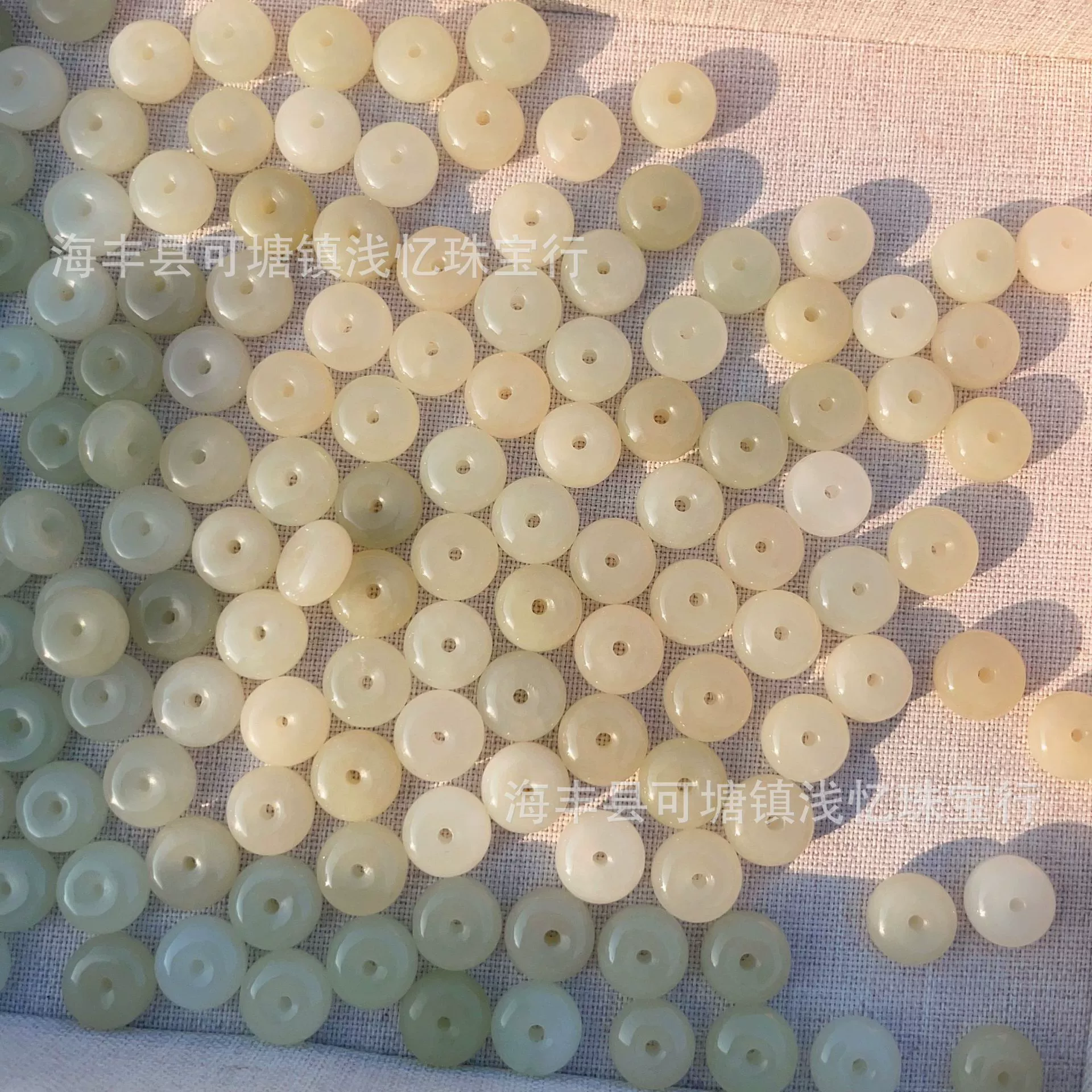 Оптовая продажа от производителя, натуральный нефрит Хэтянь, безопасная пряжка, браслет-пончик, аксессуары, бусины-разделители, аксессуары «сделай сам»