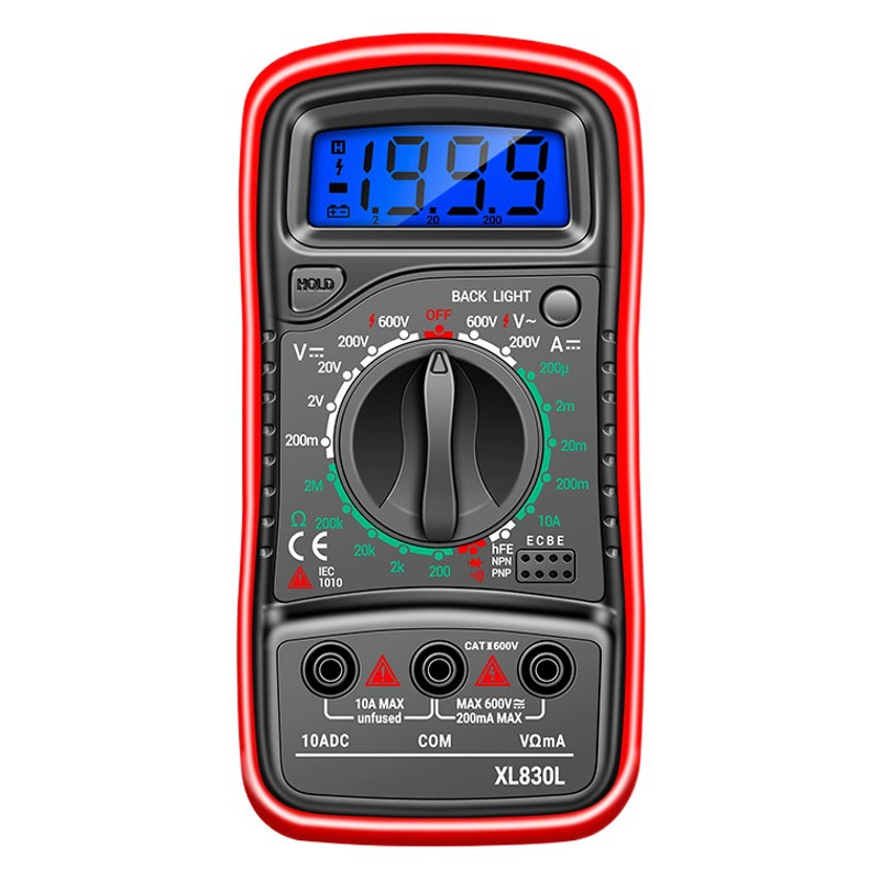 Цифровой мультиметр XL830L Высокоточный цифровой дисплей Универсальный измеритель электрического многофункционального сопротивления измеритель напряжения инструмент