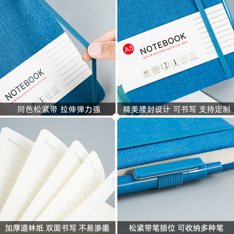 Laptop, book, small retro notebook, business version, increased thickness, custom-made