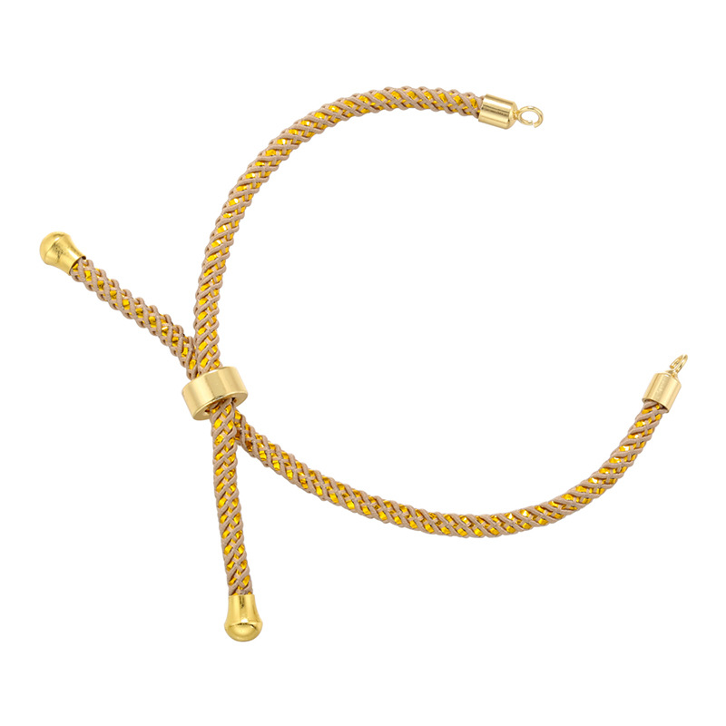 5g Weight Rope Jewelry Making Type Bracelets Classification 1 Piece Quantity rope, Brass Material Geometric Pattern Knitting Design Simple Style Style 1 Piece Simple Style Geometric Rope Brass Knitting Rope Jewelry Accessories 5