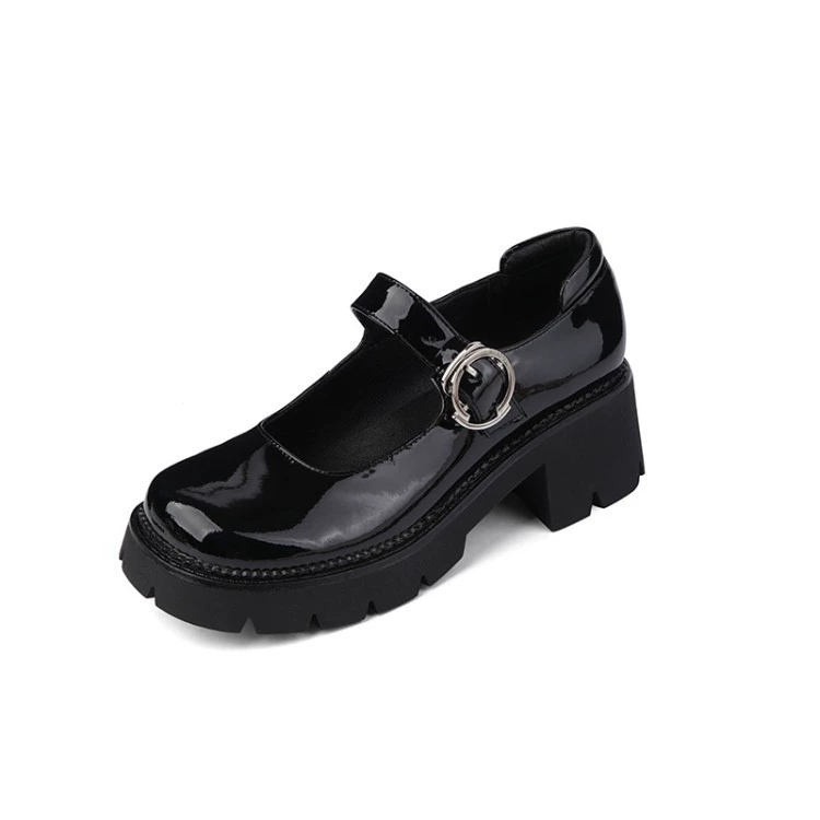 2022 новая летняя обувь с узким носком и пряжкой, женские туфли из говяжьей кожи, толстой подошвой, ретро Mary Zhen, женские туфли