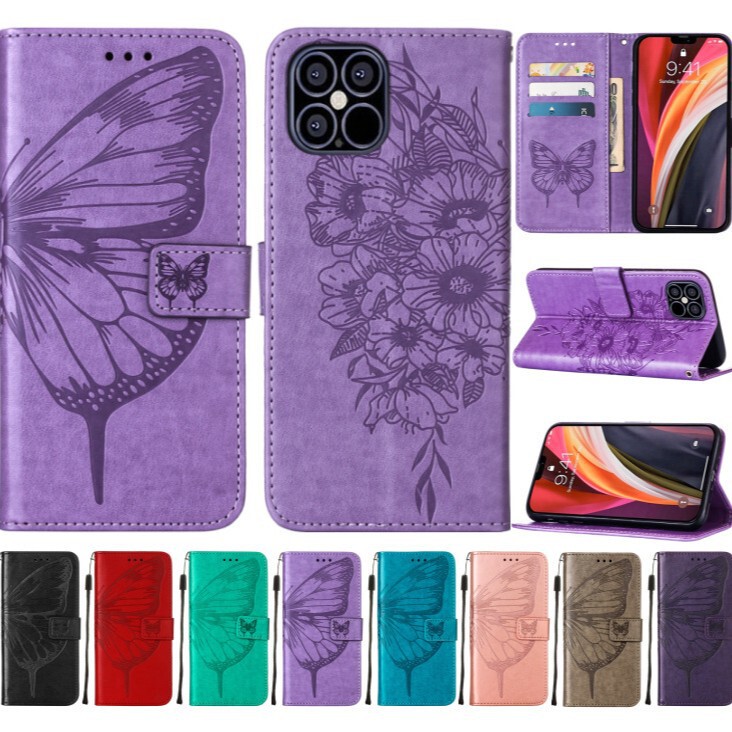Suitable for Transsion Infinix Note10 Embossed Butterfly Phone Leather Case Moto G50 Card-Inserting Women's Protective Case Suitable for Transsion Infinix Note10 Embossed Butterfly Phone Leather Case Moto G50 Card-Inserting Women's Protective Case