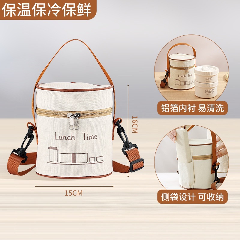 Taza de vacío de acero inoxidable mini taza de desayuno al aire libre portátil de doble capa mango sellado con tapa hogar taza de sopa fresca