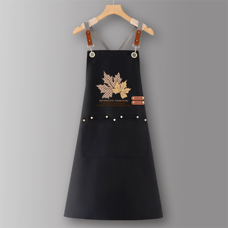 블랙 SJ630T56 리프 크로스 스트랩 순면