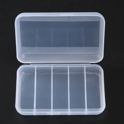 Vertical 5-grid earplug box, armor piece, jewelry storage box, pill box, small hardware parts, fishing gear sorting box, separate plastic box