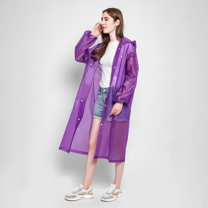 Wholesale outdoor adult fashion non-disposable eva raincoat hooded waterproof rainstorm proof one-piece raincoat Wholesale outdoor adult fashion non-disposable eva raincoat hooded waterproof rainstorm proof one-piece raincoat