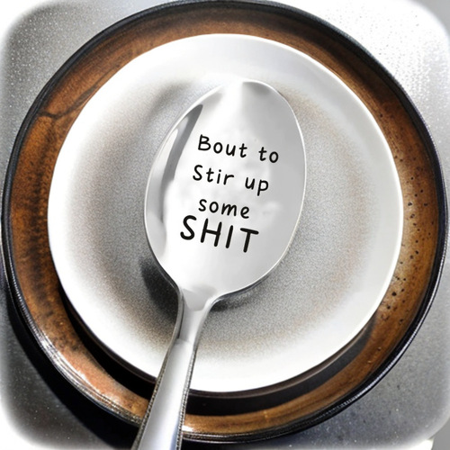 Fun laser-carved spoon for Christmas birthday gift for mom/grandma/grandpa/best friend