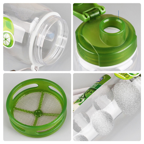 Lock water cup sports portable tea cup male and female student cup plastic 722 721 business printed kettle