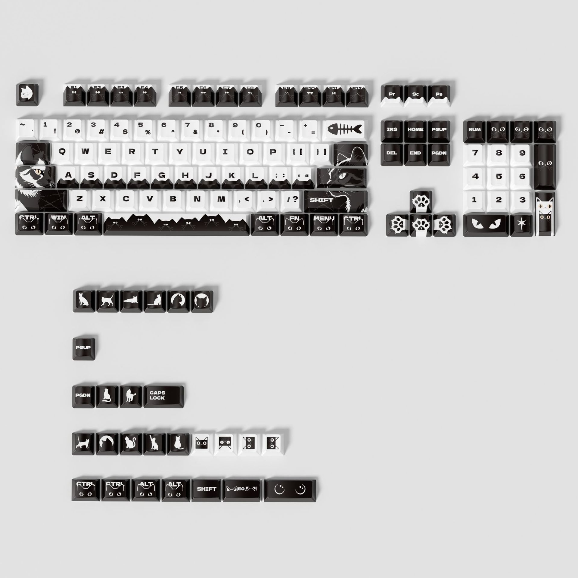 Animation theme black cat series sublimation process personalized original high mechanical keyboard universal