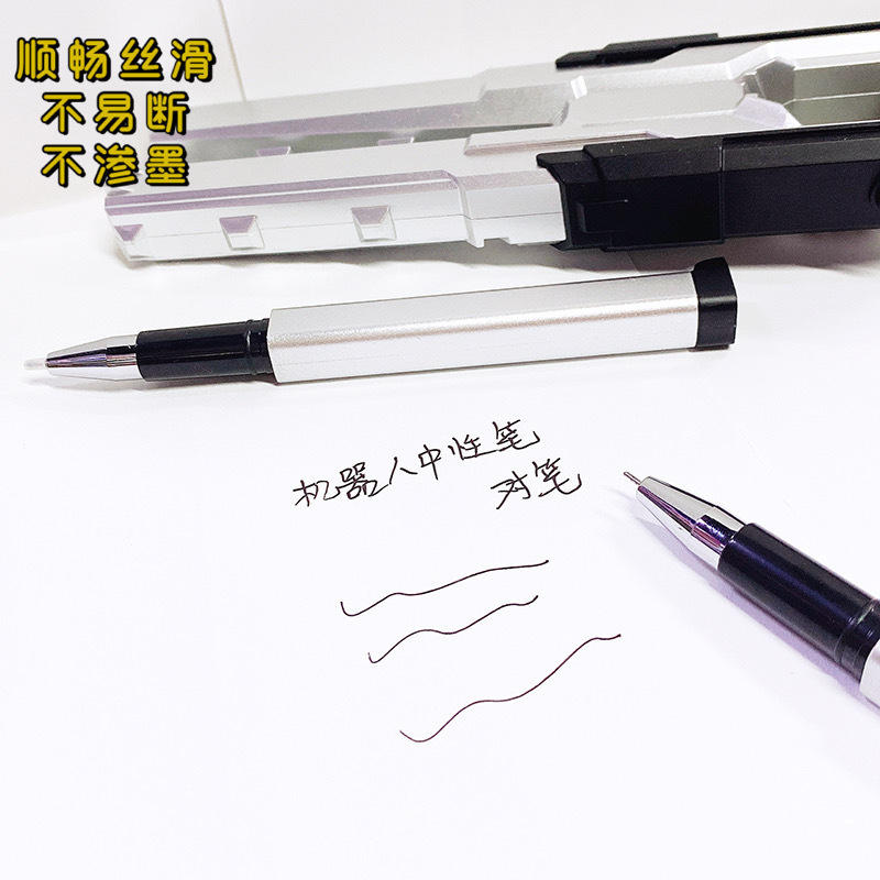 超クールなおもちゃのロボットの形の中性のペンのペアのペンは水のペンの学生の事務学習の学生の賞品を取り外します。|undefined