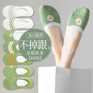 Boat socks women's summer thin cotton non-slip heel socks women's short socks spring and autumn shallow mouth women's summer invisible socks
