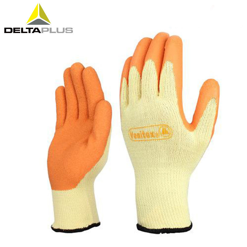 代尔塔201730乳胶涂层手套抗撕裂防滑耐磨搬运工业劳保防护手套