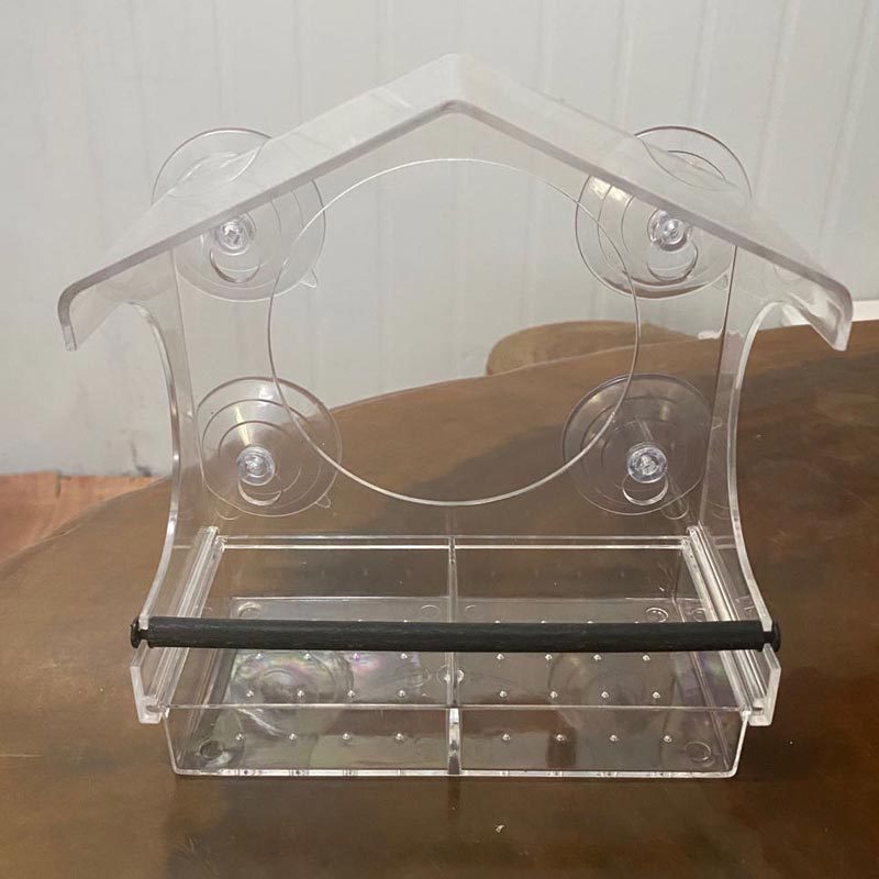 Bird feeder acrylic transparent acrylic bird cage new pet outdoor bird feeder factory direct selling spot 2