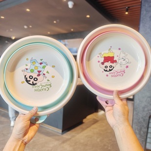 Officially Licensed Crayon Shin-Chan Cute Cartoon Portable University Dormitory Folding Basin Washbasin Footbath Small Size