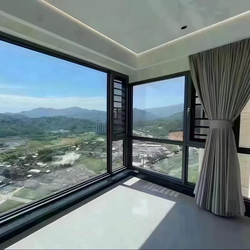 Insulated and Soundproof Tempered Glass Sealed Windows for Bedroom Balconies, Featuring a Bridge-Breaking Aluminum Frame, Casement Design, and Mosquito Netting for Sound and Heat Insulation Insulated and Soundproof Tempered Glass Sealed Windows for Bedroom Balconies, Featuring a Bridge-Breaking Aluminum Frame, Casement Design, and Mosquito Netting for Sound and Heat Insulation