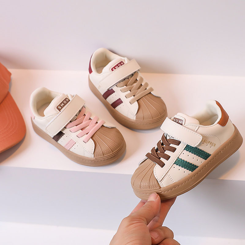 Baby with soft soles, 1-3 years 0 year old, male shell top board female children's learning to walk shoes, spring and_voghion.com