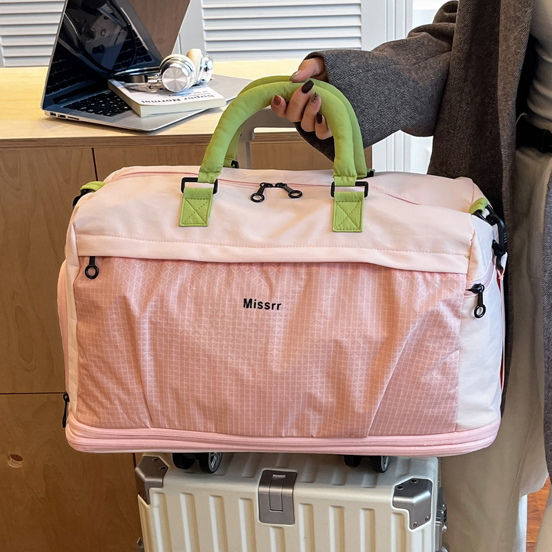 Travel Bag for Women, Large-Capacity Luggage Bag with Universal Wheels, Lightweight Foldable Travel Bag with Wheels for Business Trips