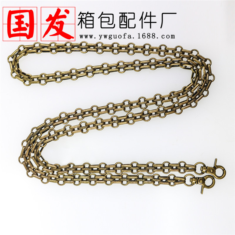 [Nuevo] 65CM 110cm tres filas de cadena con doble botón de langosta de cuatro colores pulsera cadena corta