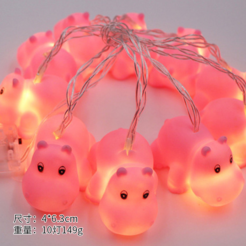 Luces LED de Navidad, luces LED de vinilo con forma de animales, luces de Navidad con forma de pato de dibujos animados, luces de Navidad de Amazon, luces decorativas navideñas